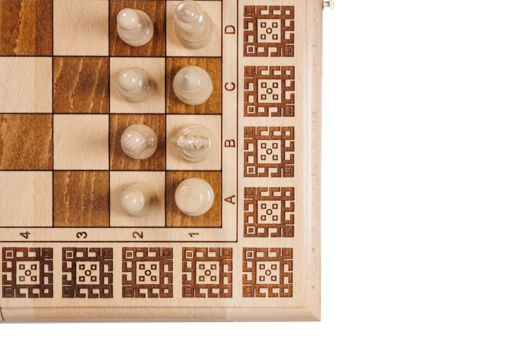 Wooden Chess Set & Backgammon 40 cm | 15.6" - Unumperfectus