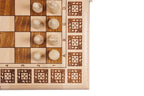 Handmade chess and backgammon set - carrying case included