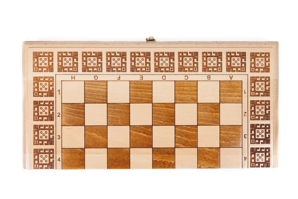 Wooden Chess Set & Backgammon 40 cm | 15.6" - Unumperfectus