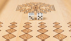 Handmade chess and backgammon set - board surface detail