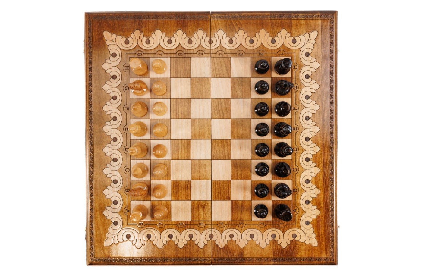 Ornamental Classic Chess Set & Backgammon Board 23.6" | 60 cm - Unumperfectus