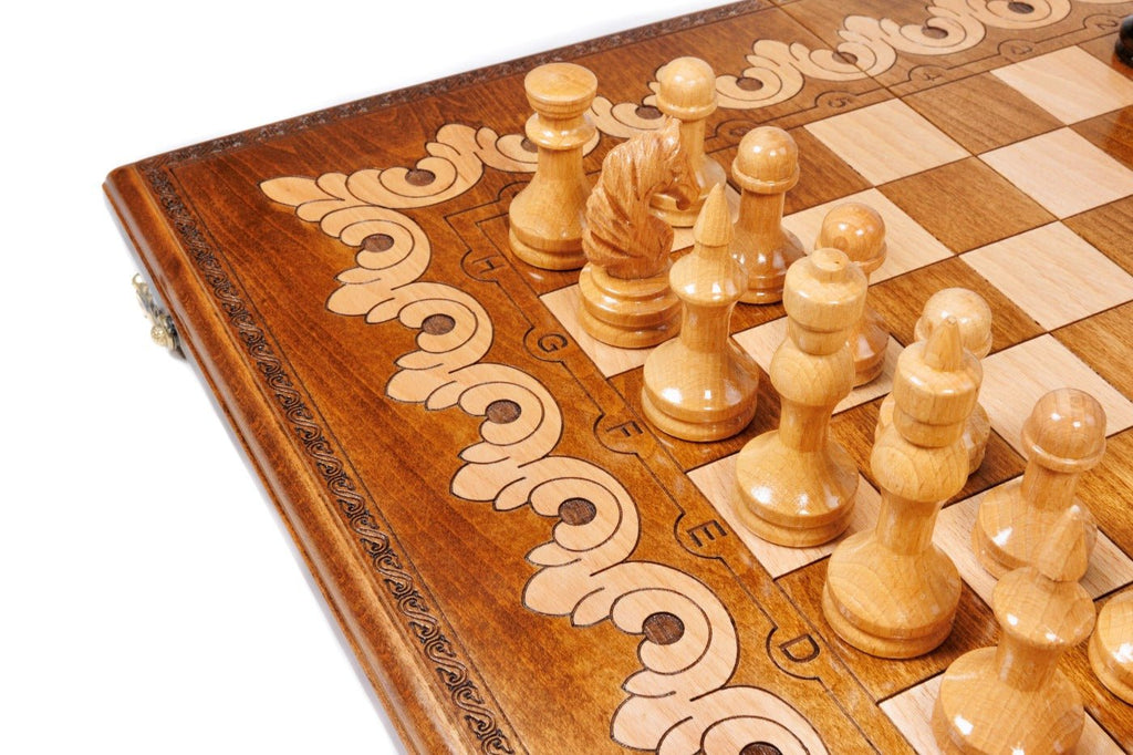 Ornamental Classic Chess Set & Backgammon Board 23.6" | 60 cm - Unumperfectus