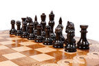 Ornamental Classic chess and backgammon set - board surface detail