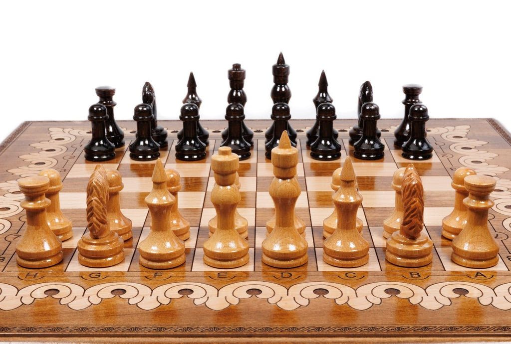 Ornamental Classic Chess Set & Backgammon Board 23.6" | 60 cm - Unumperfectus
