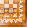 Ornamental Classic chess and backgammon set - angled view showing the craftsmanship