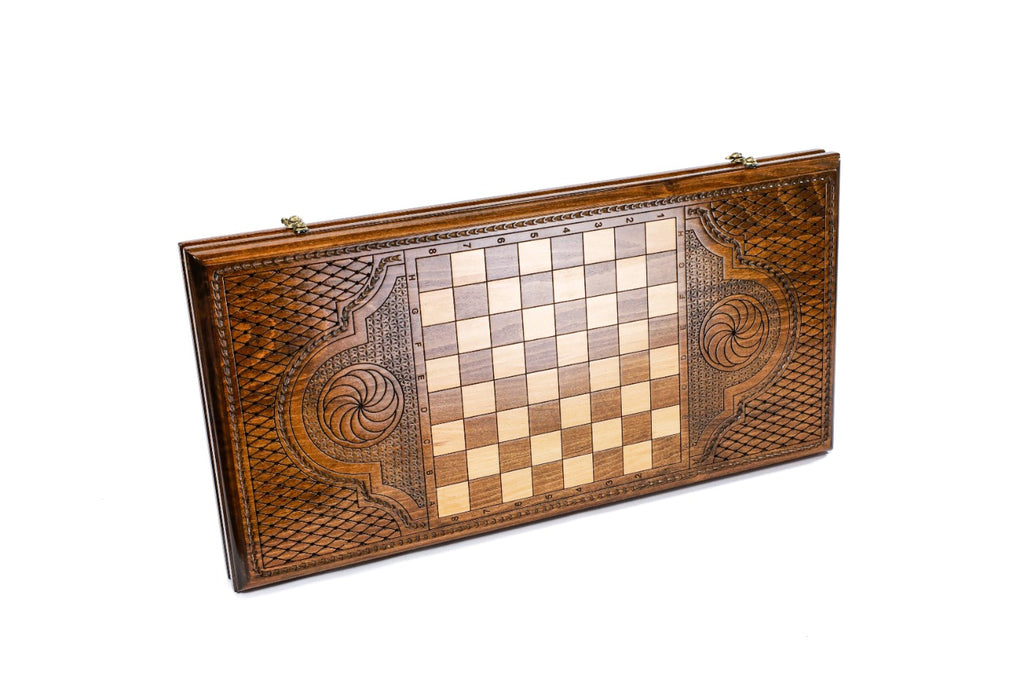 Classic Pomegranate Tree Wooden Backgammon Board - Unumperfectus