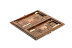 Premium handcrafted wooden backgammon board cultural alphabet artwork