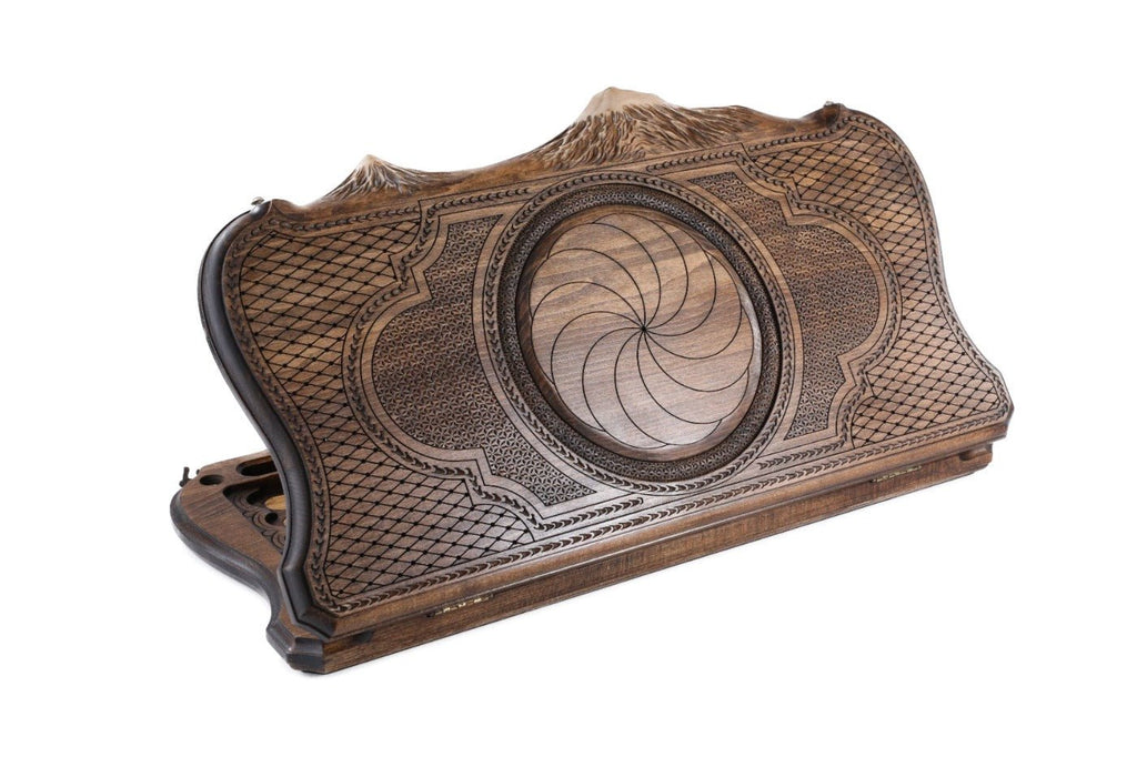 Eternity wooden backgammon board handcrafted luxury design