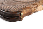 Eternity backgammon board - playing pieces and dice arranged on the board