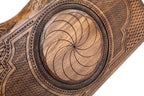Luxury backgammon board with eternity inspired artistic wooden style