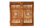 Coat of Arms of Armenia backgammon board - angled view