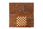 Coat of Arms of Armenia backgammon board - corner detail of the board