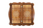 Tiger Majesty backgammon board - corner detail of the board