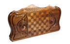 Coat of Arms of Armenia backgammon board in wood by Hrachya Ohanyan
