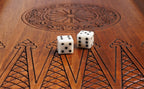 World Map Epoxy backgammon board - full view