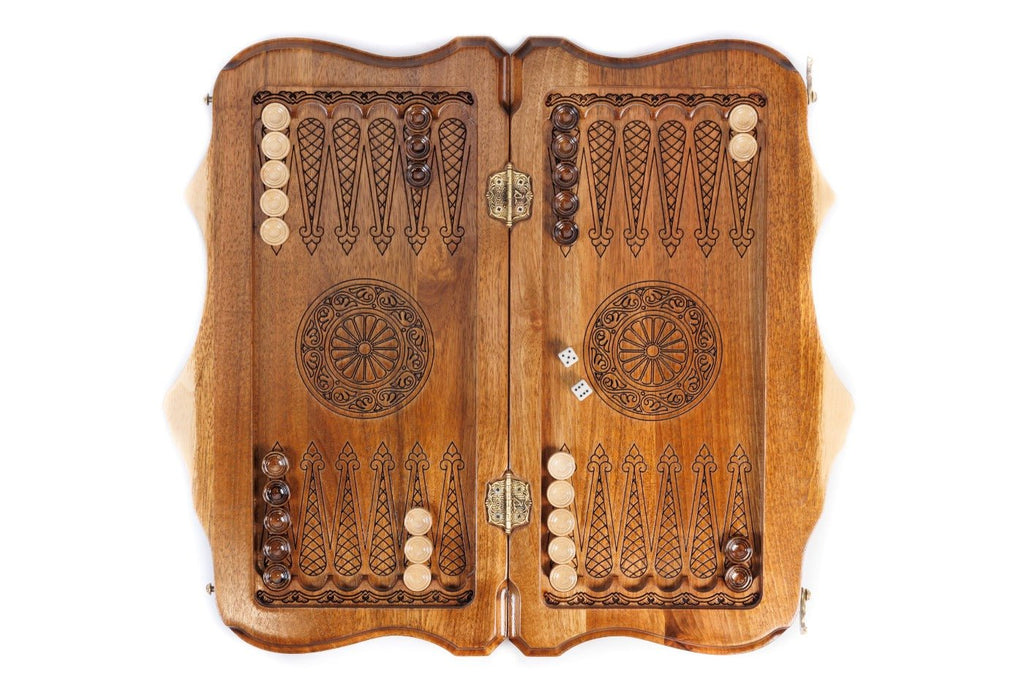 Backgammon Board - World Map With Epoxy - Unumperfectus