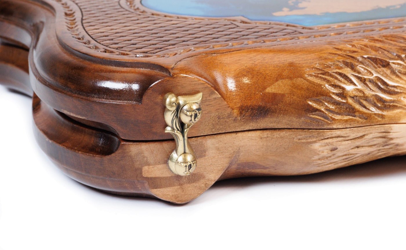 Backgammon Board - World Map With Epoxy - Unumperfectus