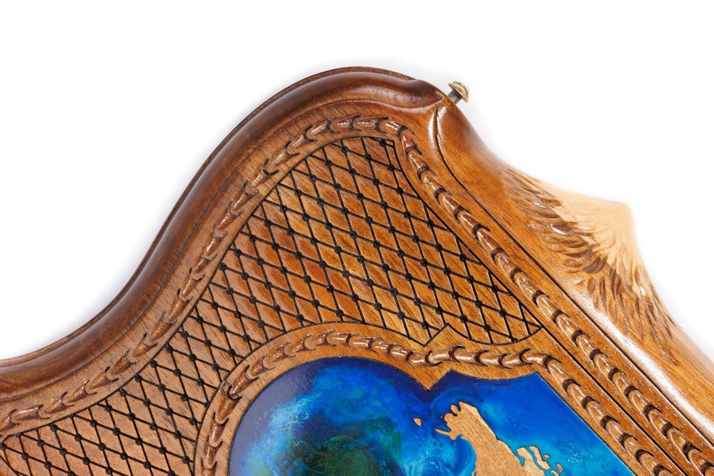 Backgammon Board - World Map With Epoxy - Unumperfectus