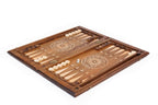 Premium handcrafted wooden backgammon board elegant ornamental style