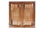 Ornamental backgammon board - carrying case and accessories