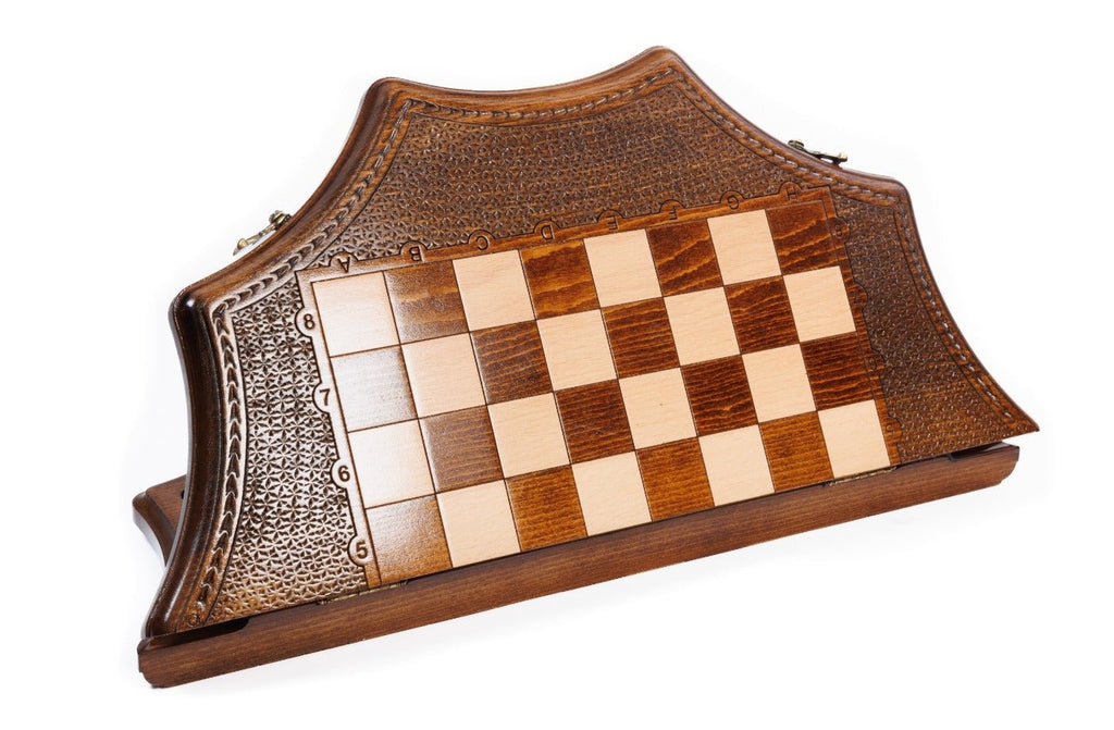 Wooden Carved Chess Set Star-Shaped 50 cm | 19.7" - Unumperfectus