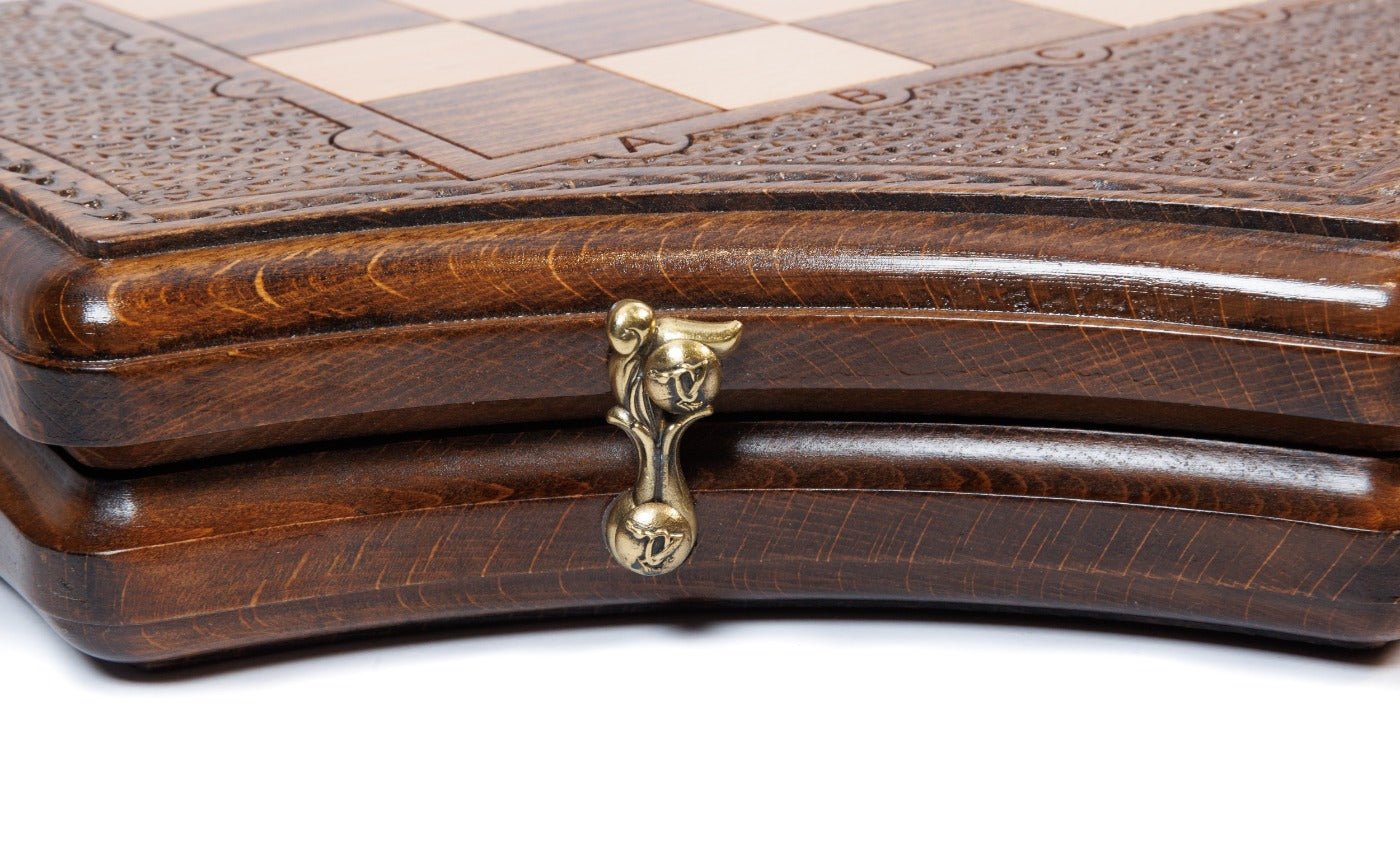 Wooden Carved Chess Set Star-Shaped 50 cm | 19.7" - Unumperfectus