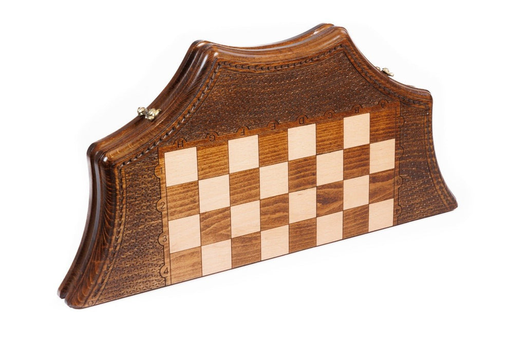 Wooden Carved Chess Set Star-Shaped 50 cm | 19.7" - Unumperfectus