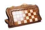 Carved Mount Ararat chess set - board surface detail