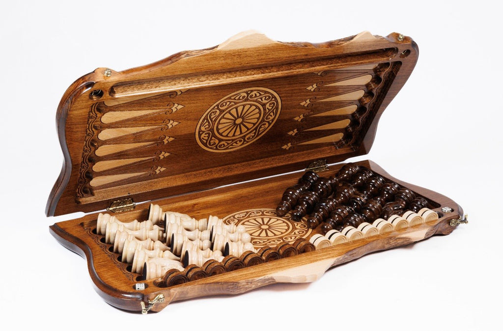 Chess & Backgammon Set With Mount Ararat 60 cm | 24.7" - Unumperfectus