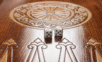 Ornamental backgammon board - hand-carved detail shot
