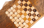 Ornamental backgammon board - closed cover detail