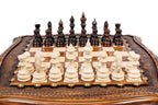 Premium artisan chess set refined outline wooden craftsmanship