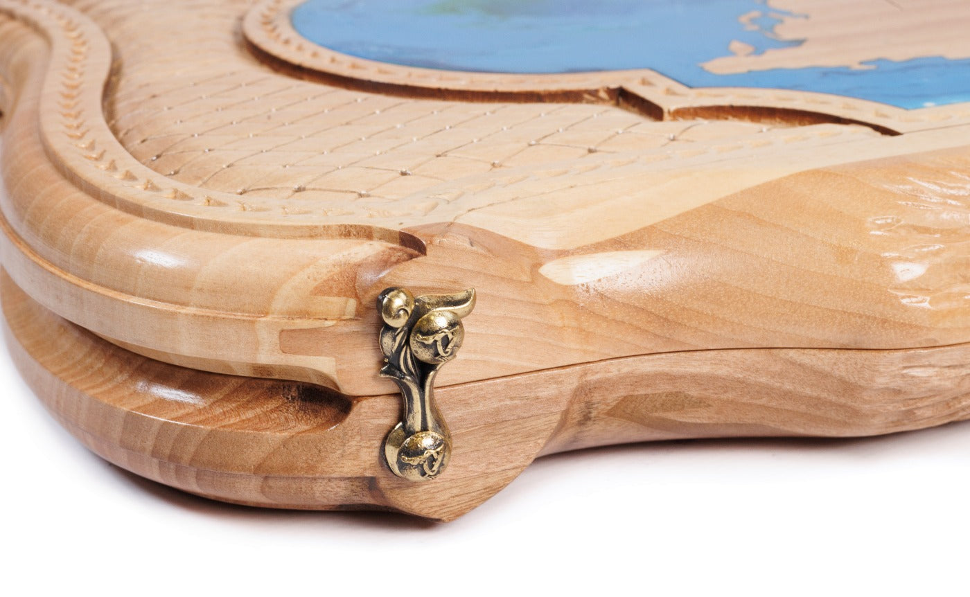 Backgammon Board - World Map & Epoxy Resin