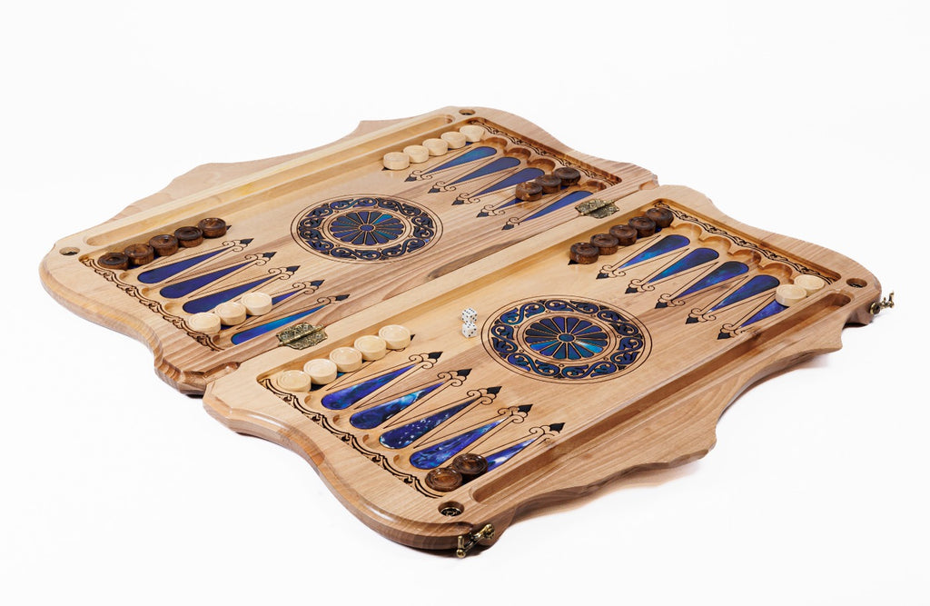 Backgammon Board - World Map & Epoxy Resin