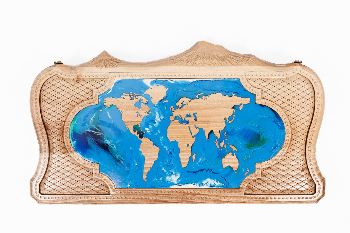 Backgammon Board - World Map & Epoxy Resin