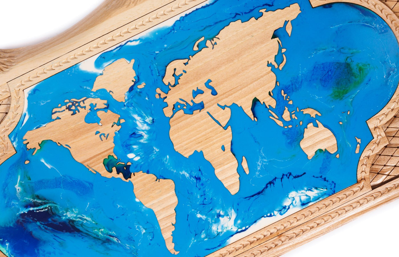 Backgammon Board - World Map & Epoxy Resin