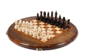 Luxury Armenian circular wooden chess set handcrafted design