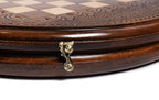 Carved Circular chess set - carrying case included