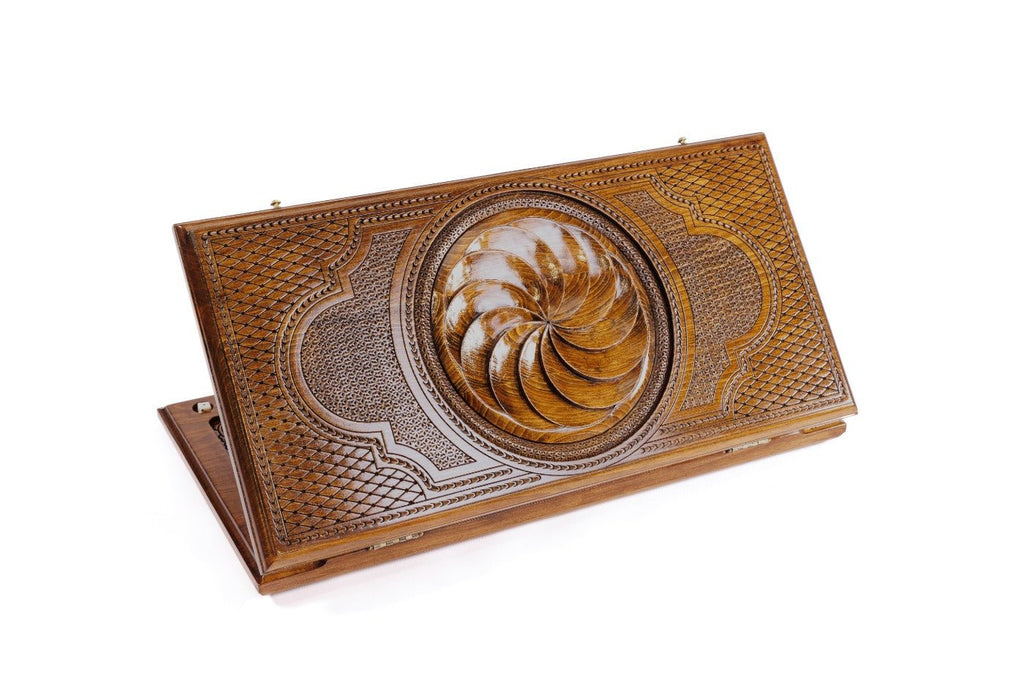 Eternity wooden backgammon board handcrafted luxury design