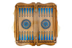 Coat of Arms of Armenia World Map Epoxy backgammon board - carrying case and accessories