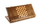 Armenian Ararat Classic backgammon board - closed cover detail