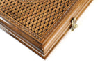 Armenian Ararat Classic backgammon board - close-up of the carved design