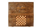 Armenian wooden backgammon board with Mount Ararat design