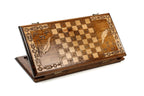 Armenian Alphabet backgammon board - closed cover detail