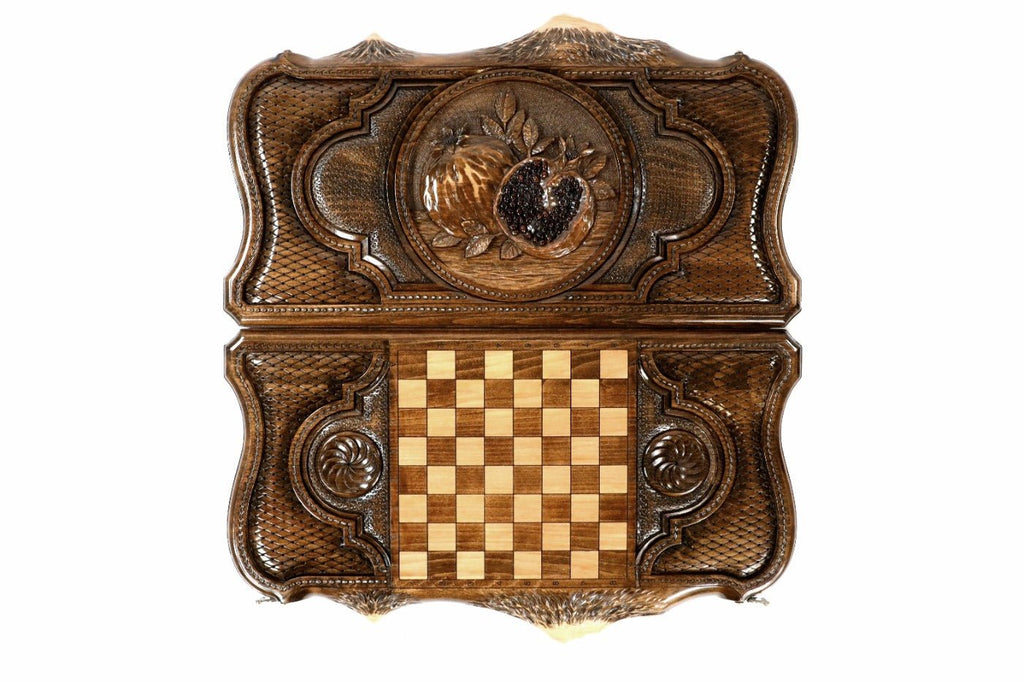 Backgammon Board - Pomegranate With Mount Ararat - Unumperfectus
