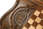 Pomegranate Mount Ararat backgammon board - corner detail of the board