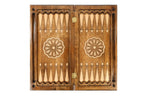 Classic backgammon board - side profile showing the craftsmanship