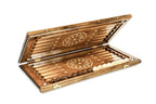 Classic backgammon board - closed cover detail