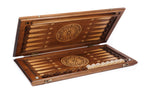 Ornamental backgammon board - closed cover detail