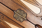 Ornamental backgammon board - angled view